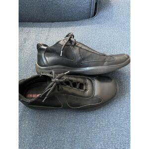 Prada Shoes Americas‎ Cup Men’s 8 Sneakers Black Leather SOME WEAR Outdoor Style
